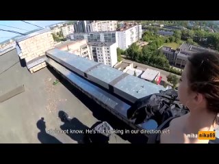 sex on the roof of a high-rise building